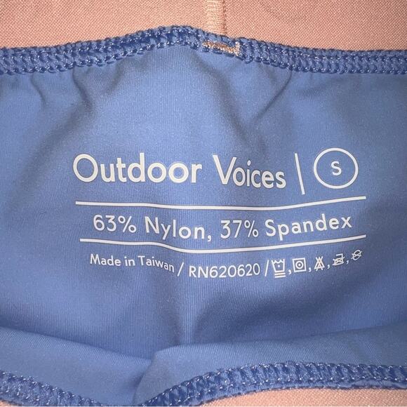 Outdoor Voices NWT Women's Pastel Zoom Bloomer Active Shorts Size Small Sky/Lime - Picture 4 of 8
